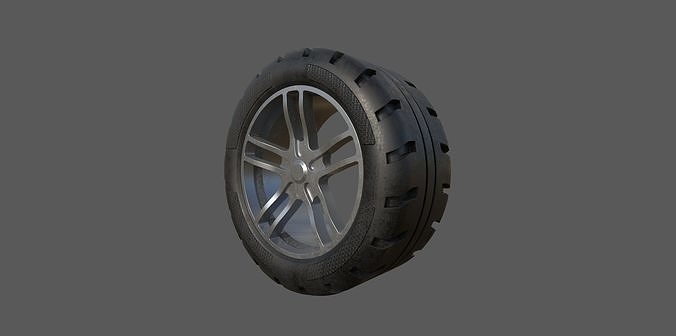 Car Wheel B 3D model 3