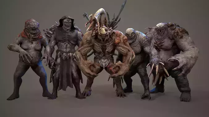 Mutant Monster Pack 2 3D Model Collection
