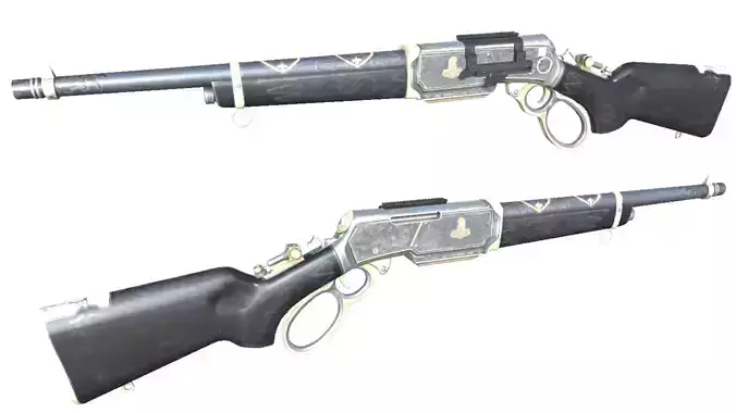 24-Assault-Rifle-Lever-Action-gun model 3d game ready model