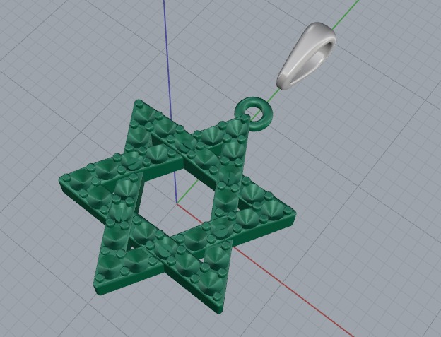 Star of David pendant Model 6508 3D print model_2