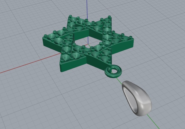 Star of David pendant Model 6508 3D print model_3