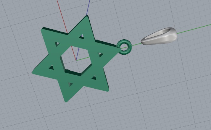 Star of David pendant Model 6508 3D print model_4