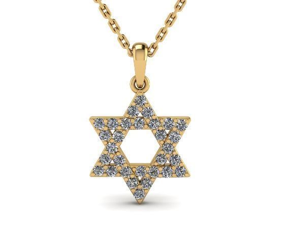 Star of David pendant Model 6508 3D print model_1