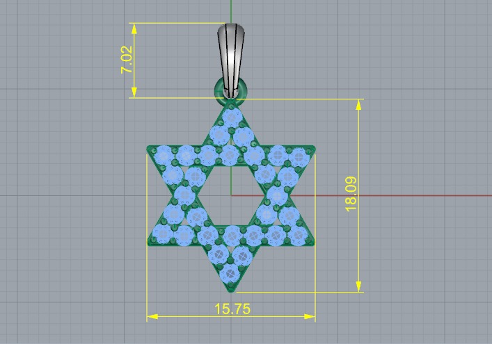 Star of David pendant Model 6508 3D print model_5