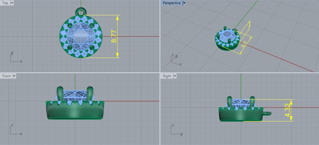 Pendant Model 6506 3D print model_5