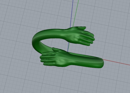 Hugging ring Model 6502 3D print model_3