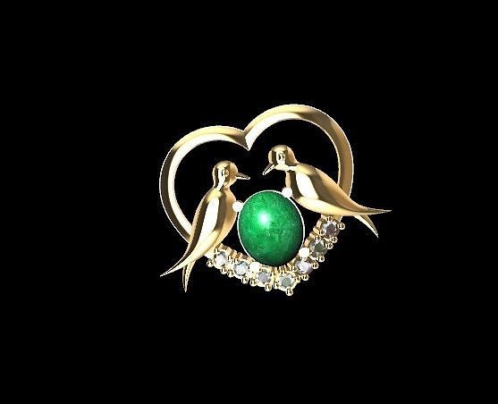 Love birds pendant 3D print model