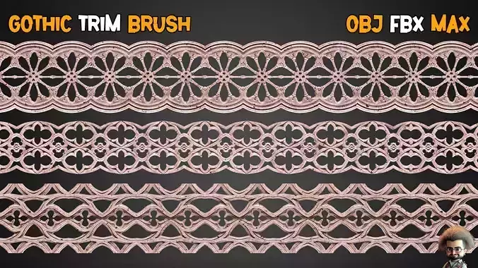 35 Gothic Trim Brushes   Vol 14