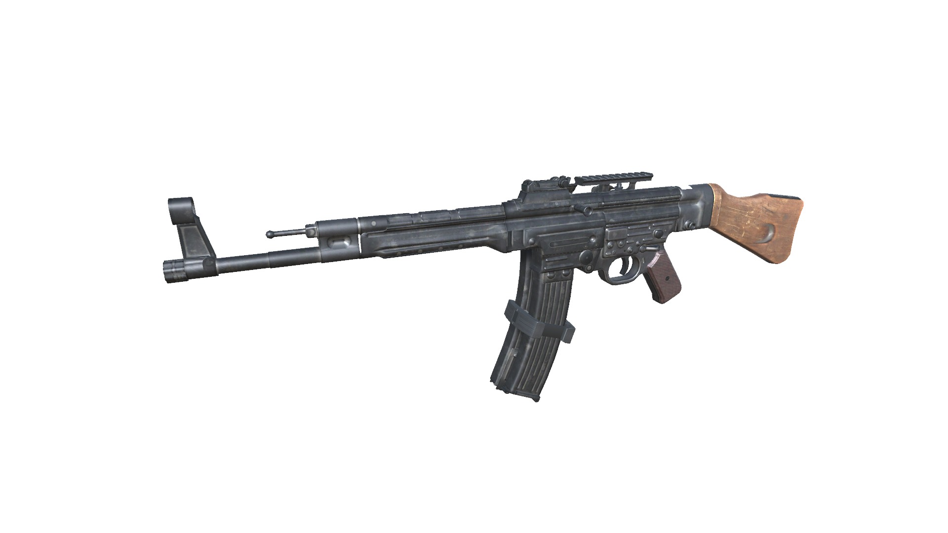 28-Assault-Rifle-STG44gun model 3d game ready model Low-poly 3D model_1