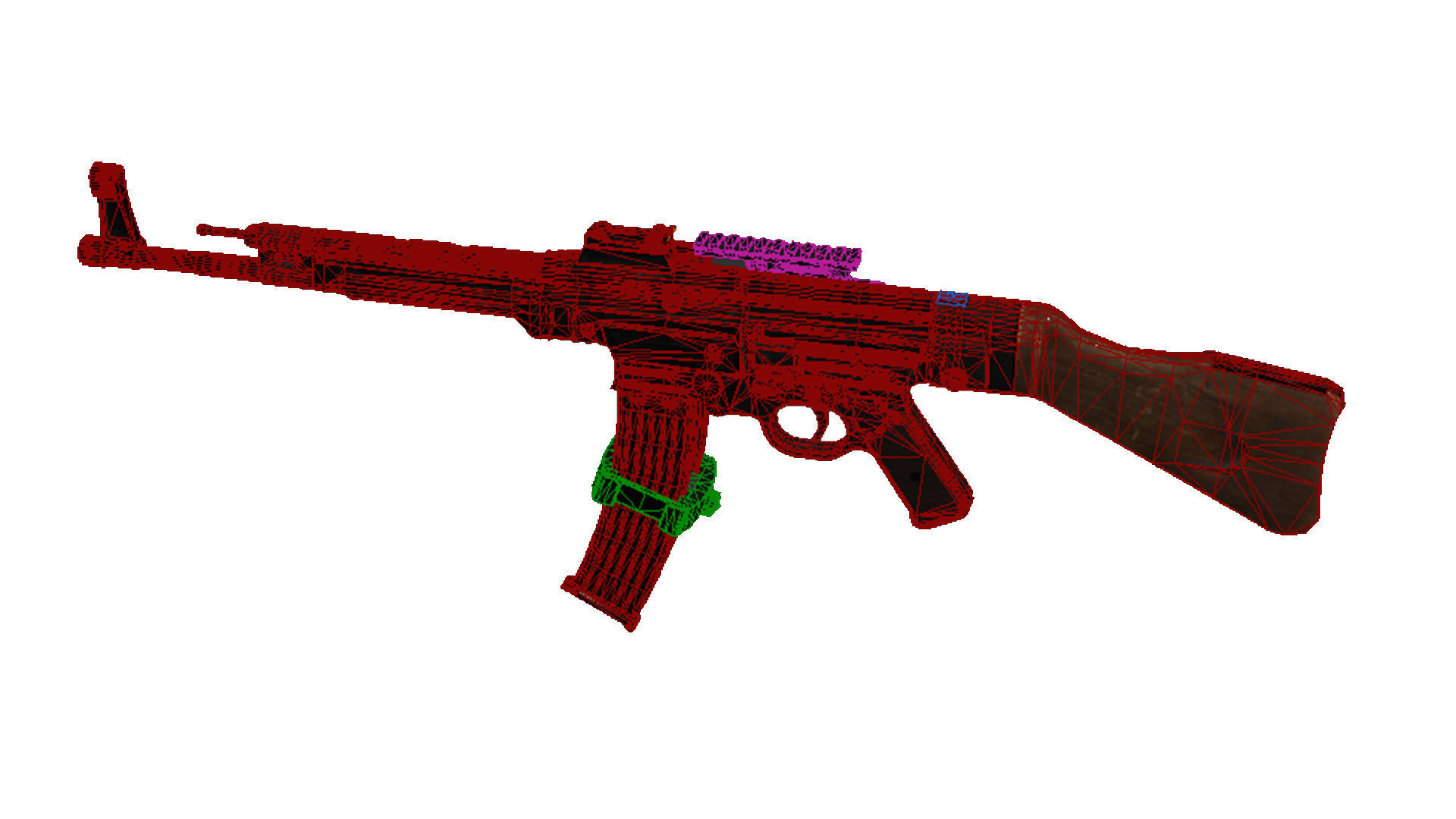 28-Assault-Rifle-STG44gun model 3d game ready model Low-poly 3D model_31