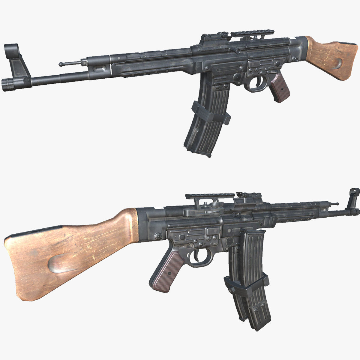 28-Assault-Rifle-STG44gun model 3d game ready model Low-poly 3D model_21