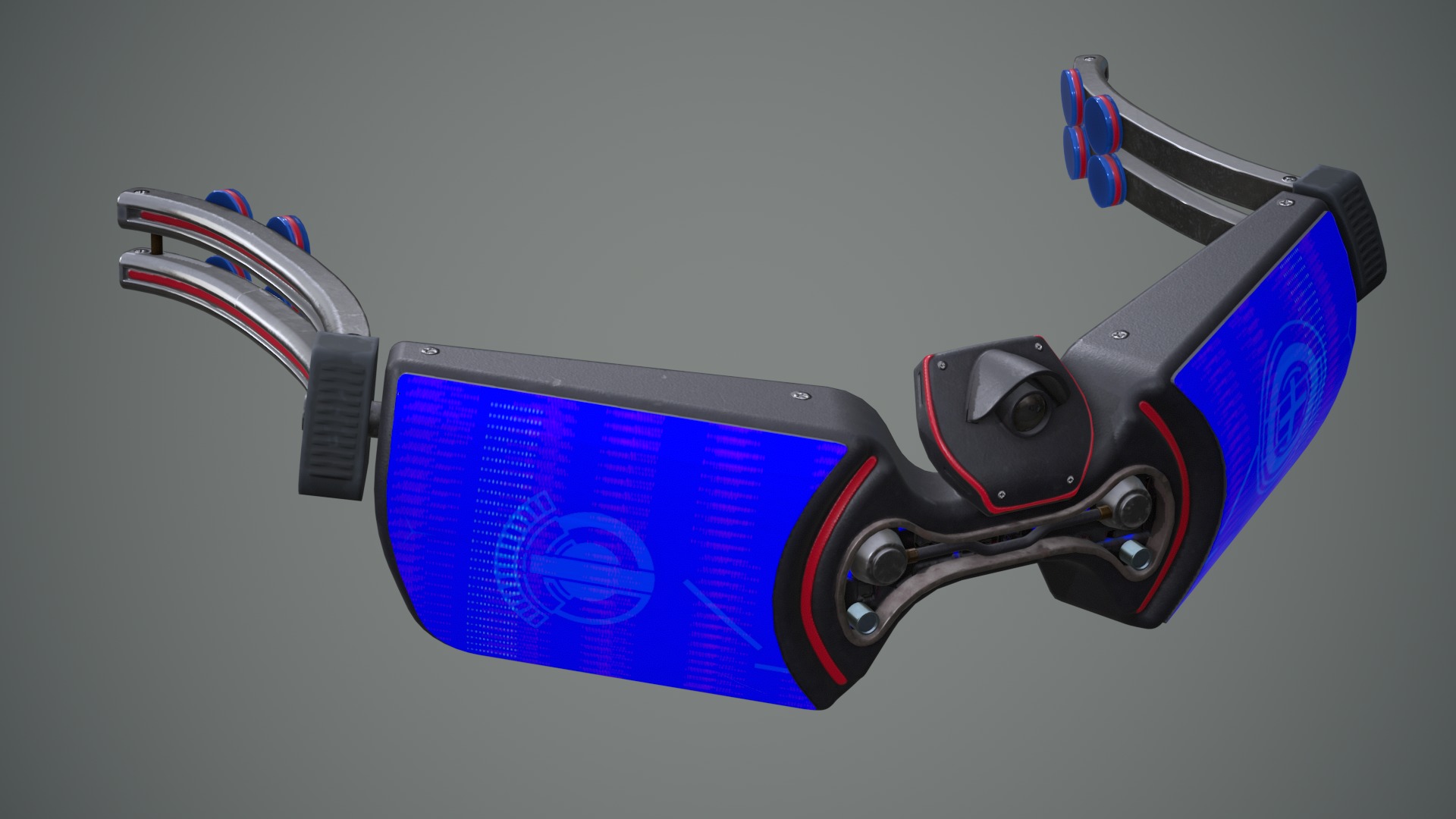 Sci fi Glasses Goggles and Mask Pack 1 Low-poly 3D model_8