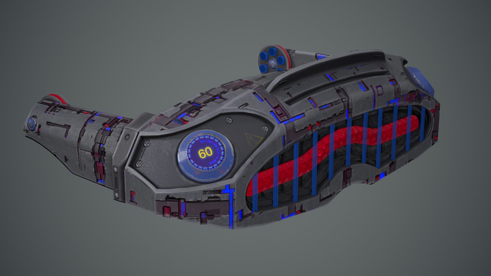 Sci fi Glasses Goggles and Mask Pack 1 Low-poly 3D model_9