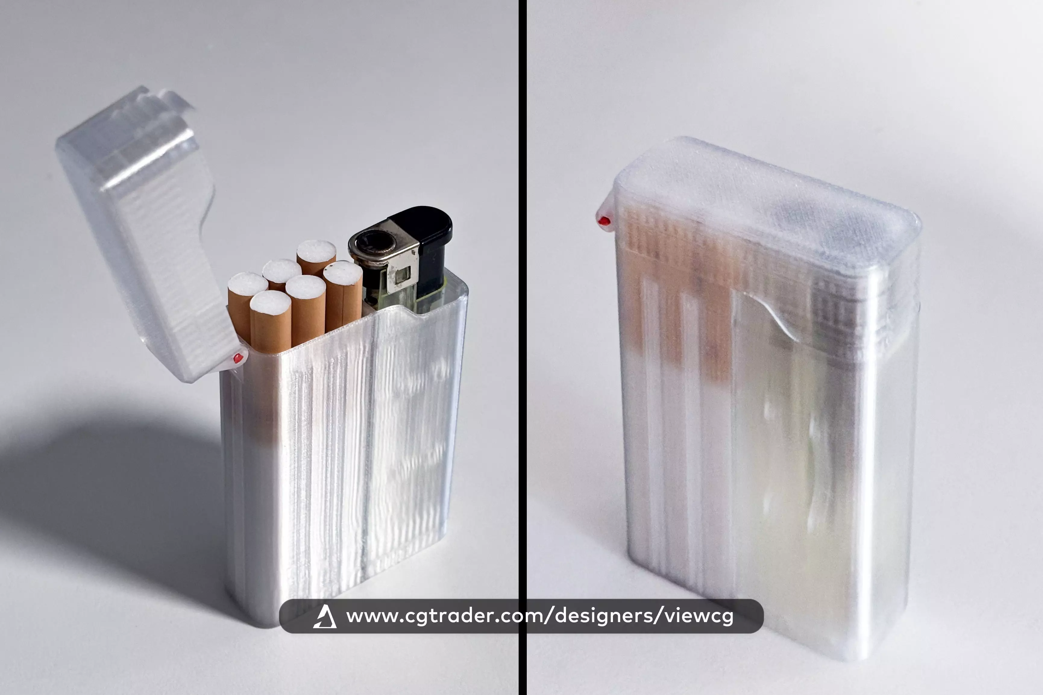 Cigarette Lighter Carry Case 3D print model_0