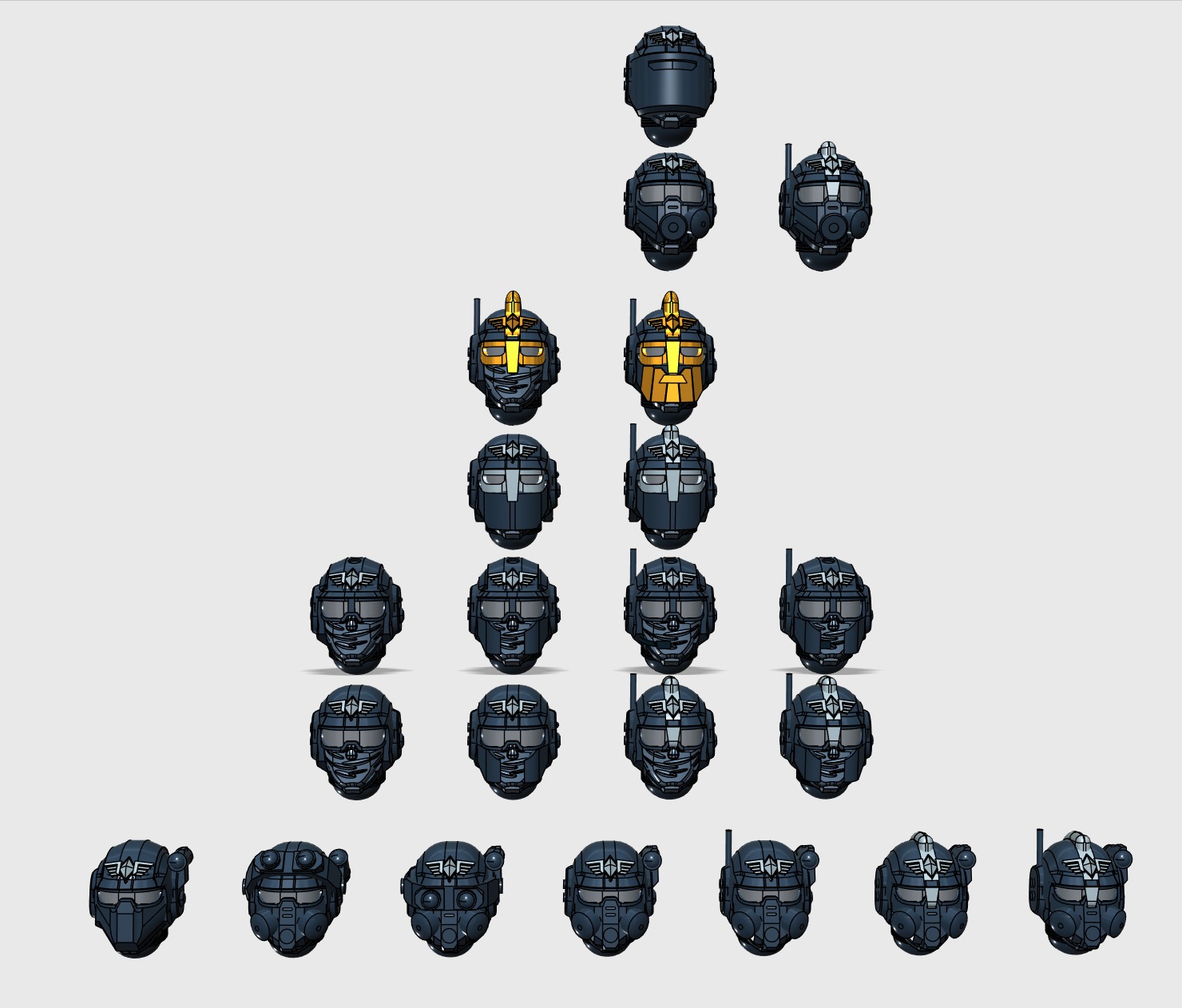 Midgardia 144th Guardsmen Helmets 3D print model_1