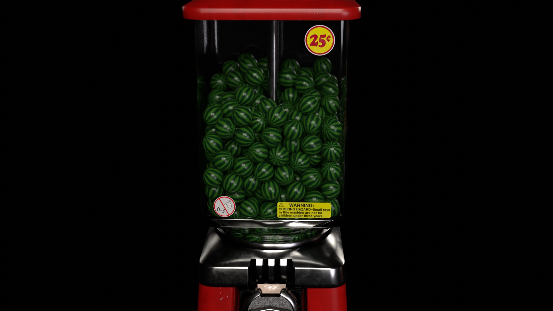 Gumball Candy Vending Machine Collection with 15 Fillings 3D model_11