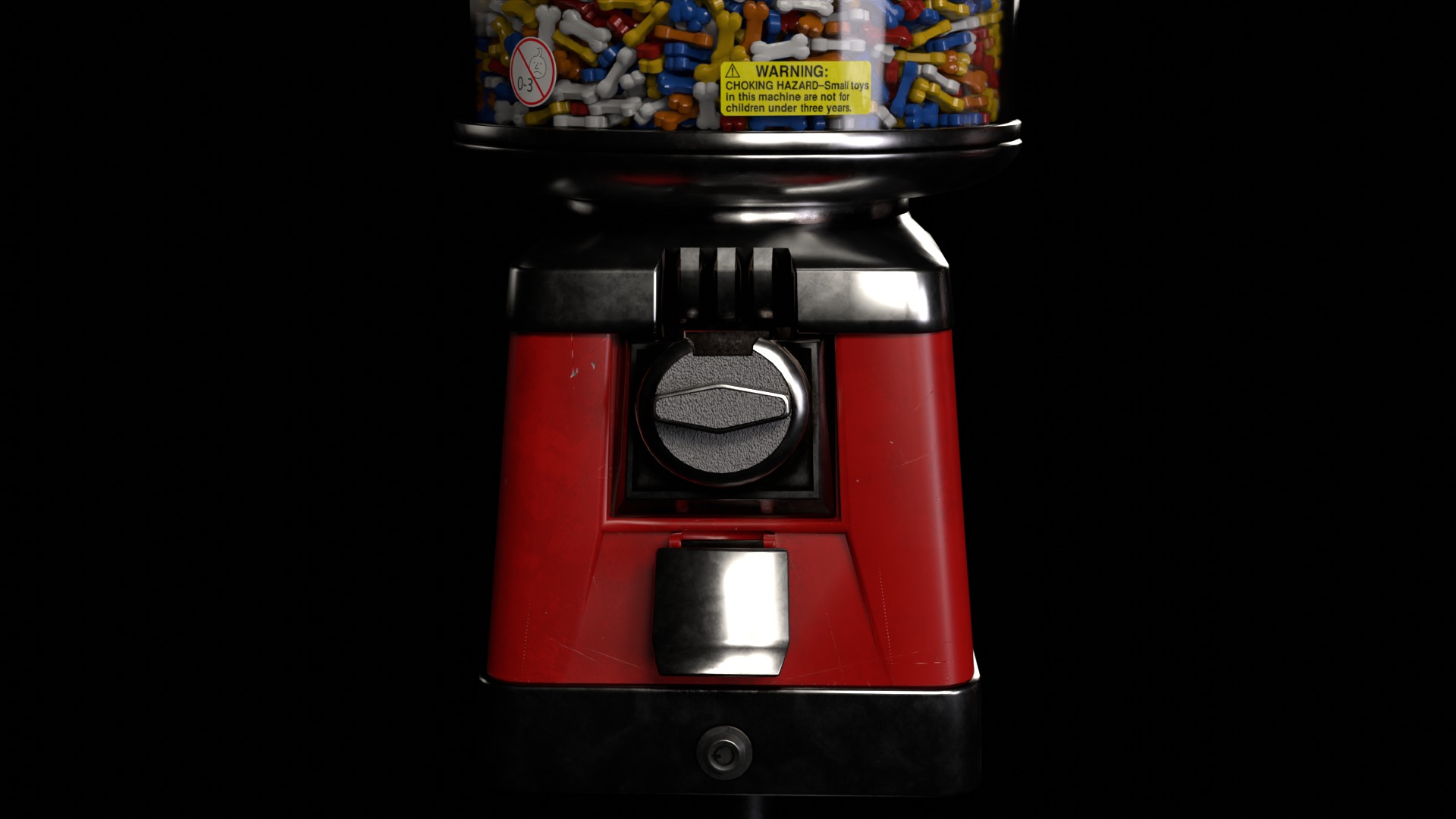 Gumball Candy Vending Machine Collection with 15 Fillings 3D model_10