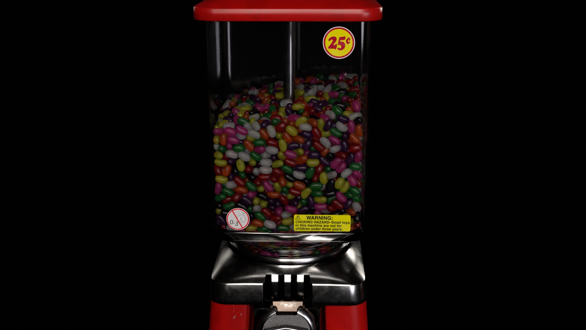 Gumball Candy Vending Machine Collection with 15 Fillings 3D model_16