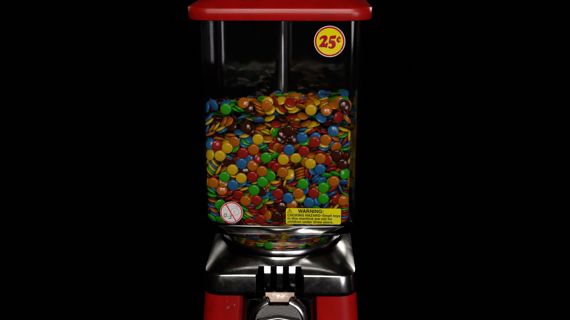Gumball Candy Vending Machine Collection with 15 Fillings 3D model_13