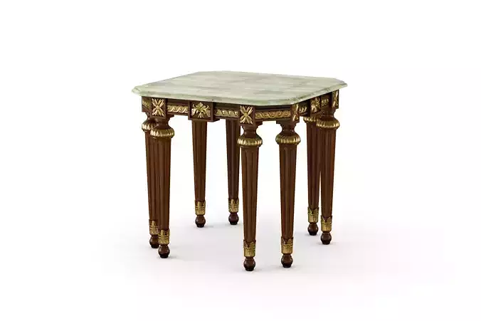 Green onyx side table by Modenese
