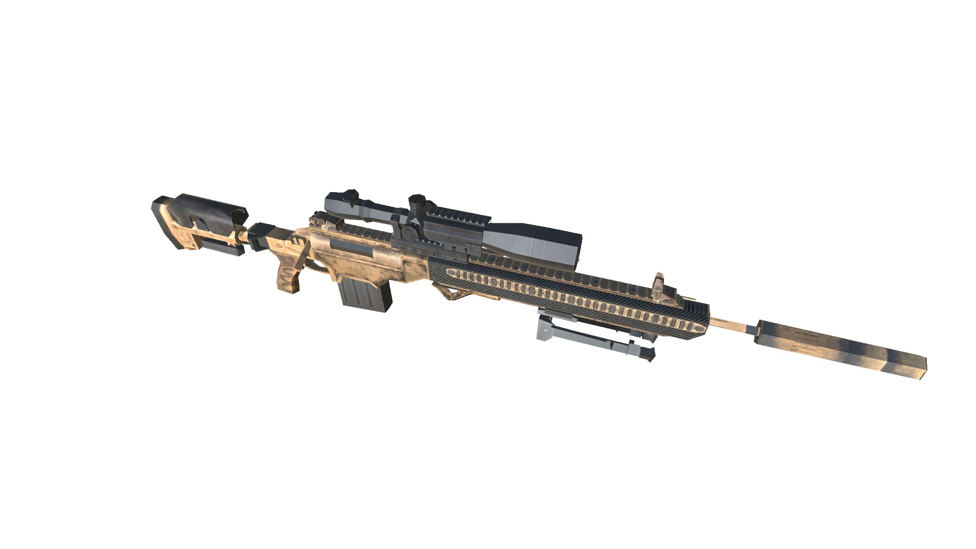 30-ASW338-gun model 3d game ready model Low-poly 3D model Low-poly 3D model_5