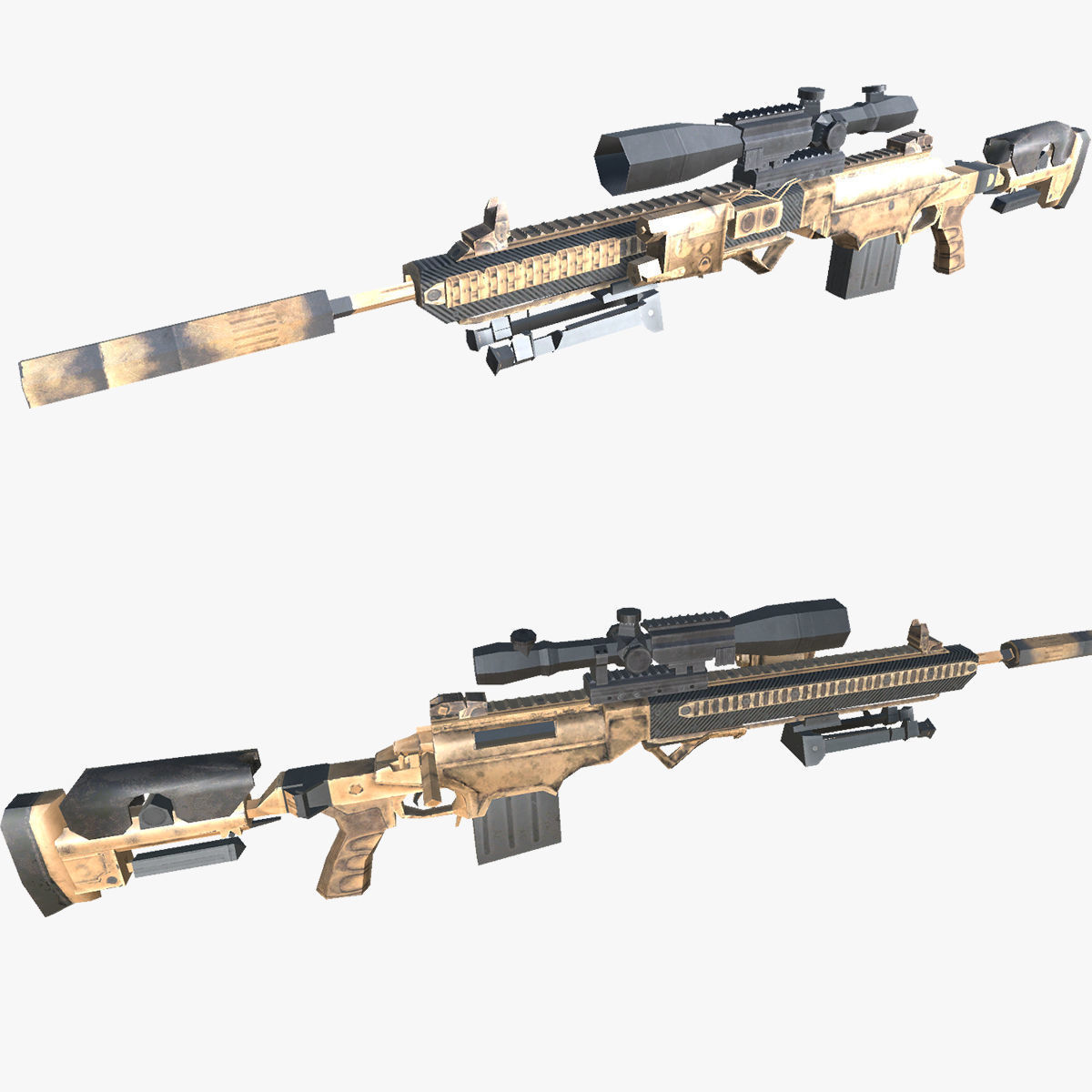 30-ASW338-gun model 3d game ready model Low-poly 3D model Low-poly 3D model_15