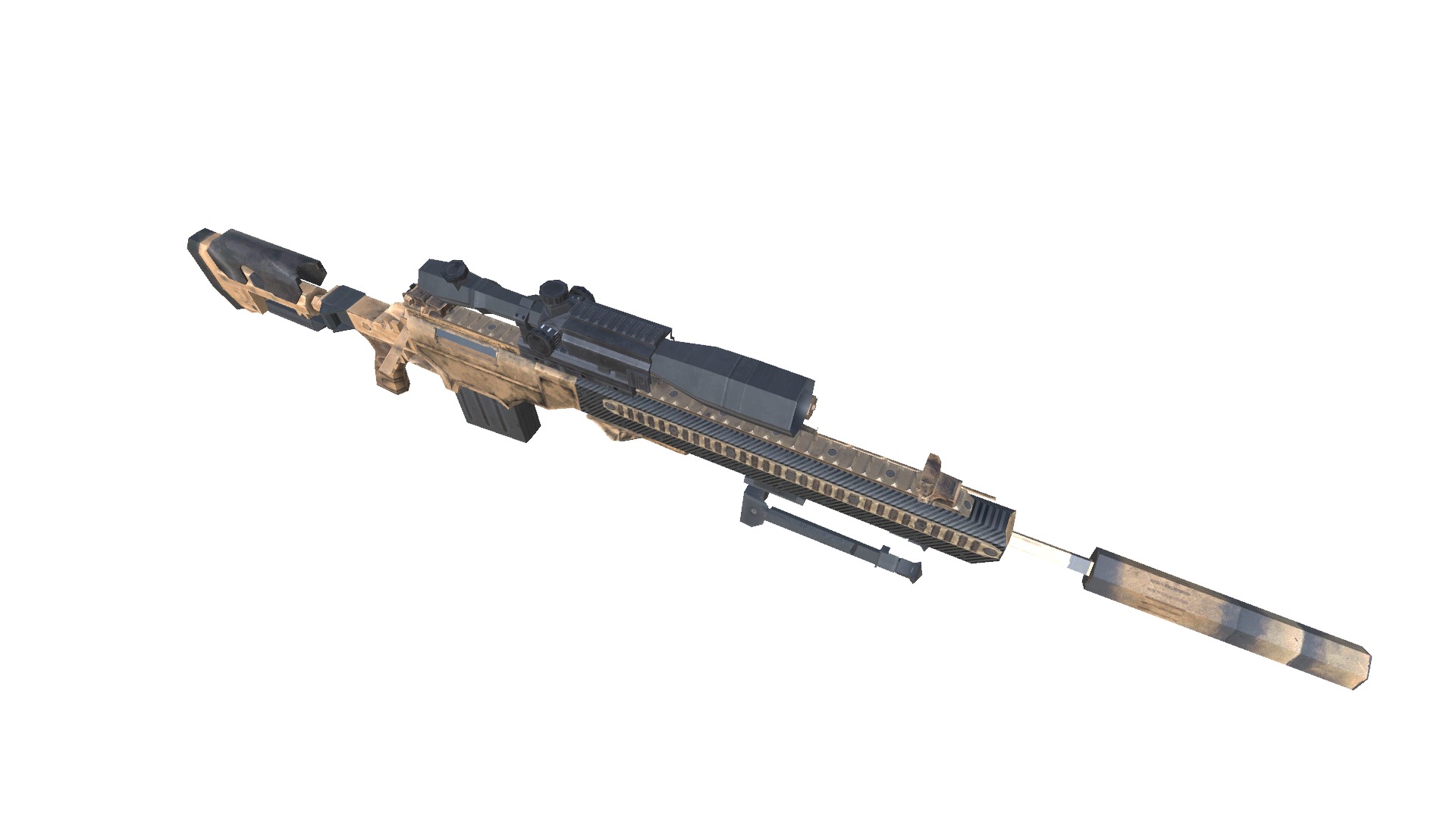 30-ASW338-gun model 3d game ready model Low-poly 3D model Low-poly 3D model_18