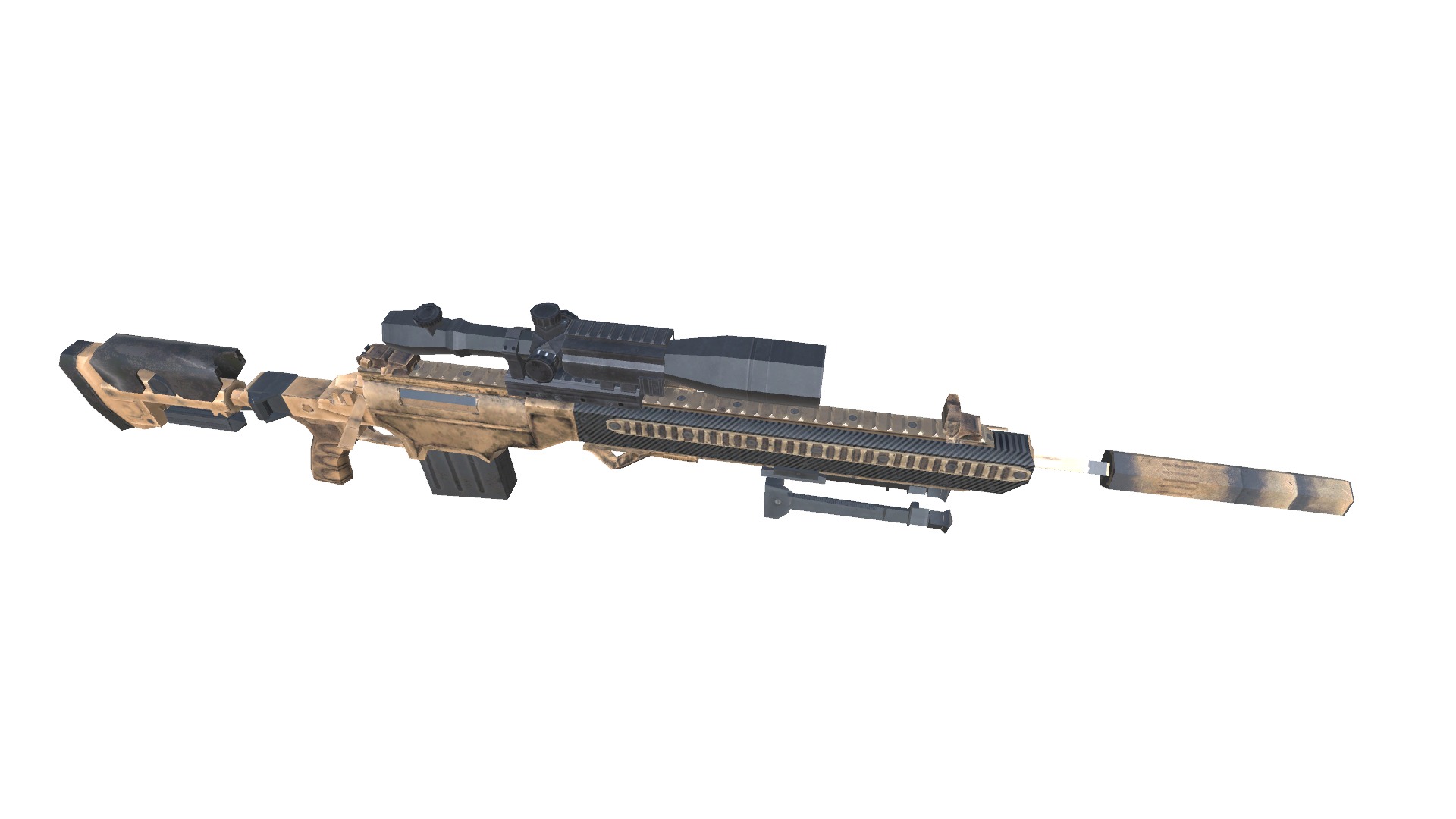 30-ASW338-gun model 3d game ready model Low-poly 3D model Low-poly 3D model_6