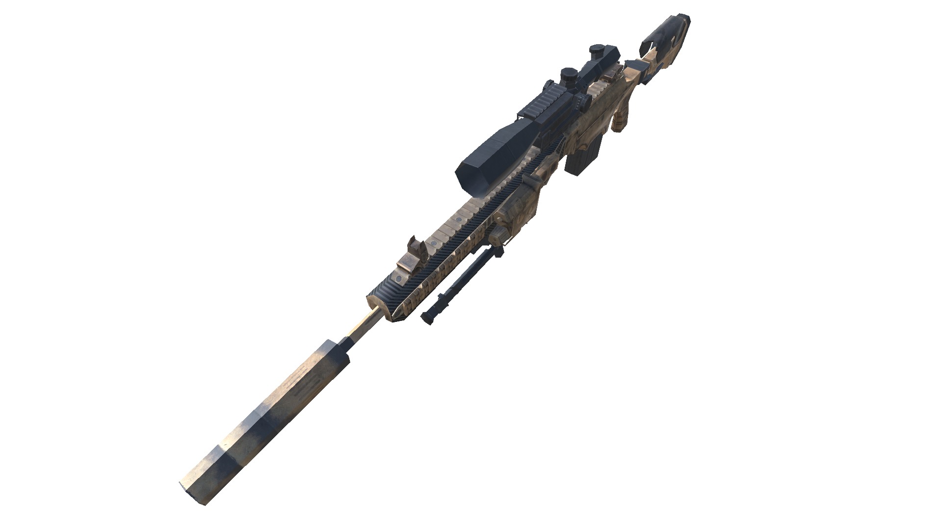 30-ASW338-gun model 3d game ready model Low-poly 3D model Low-poly 3D model_9