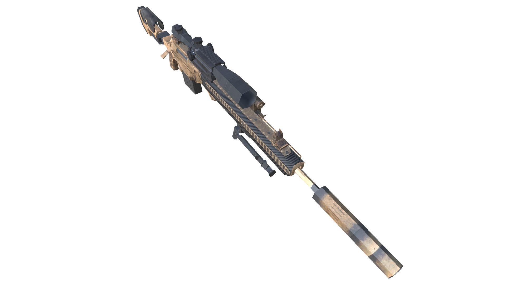 30-ASW338-gun model 3d game ready model Low-poly 3D model Low-poly 3D model_7