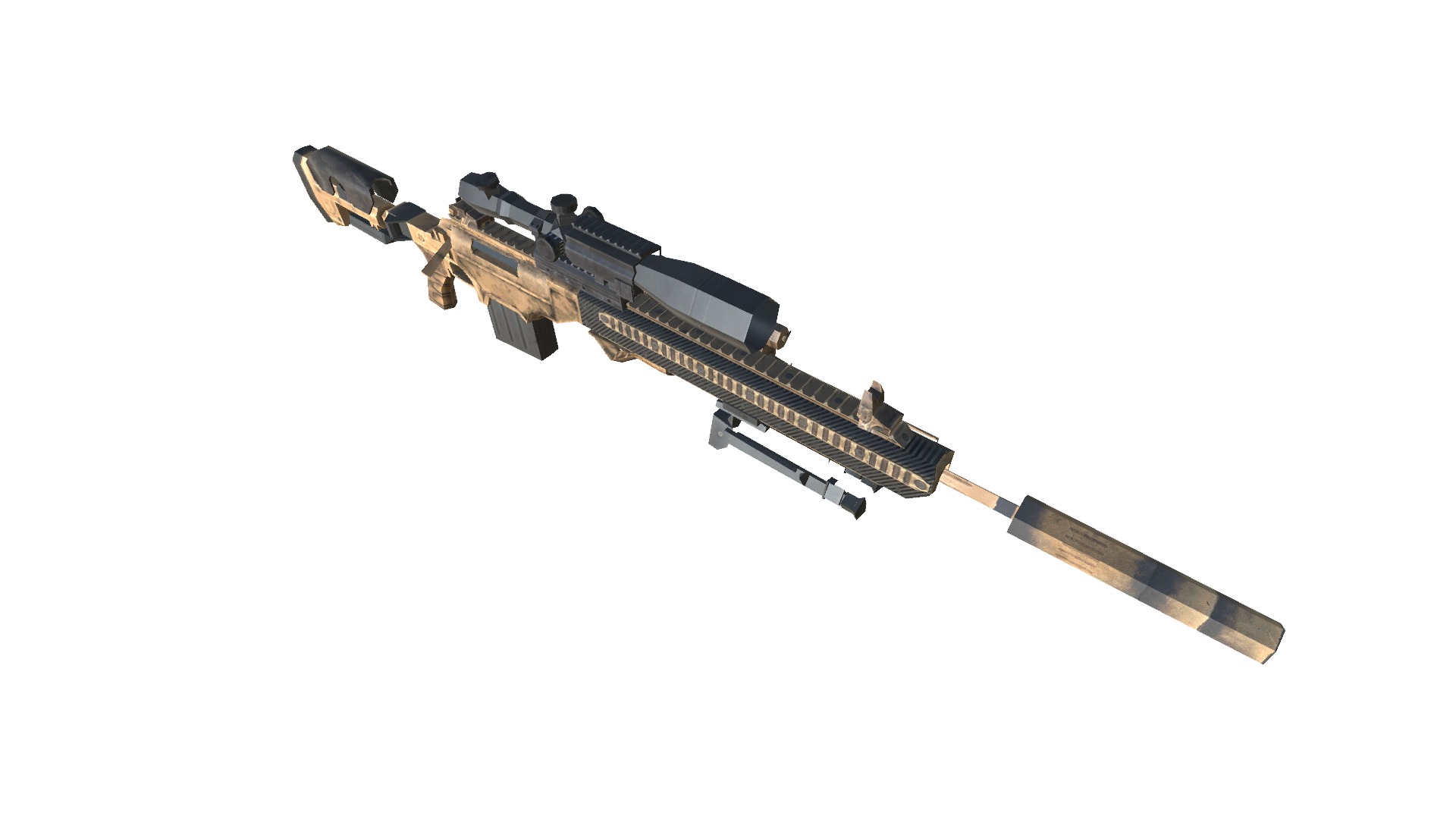30-ASW338-gun model 3d game ready model Low-poly 3D model Low-poly 3D model_16