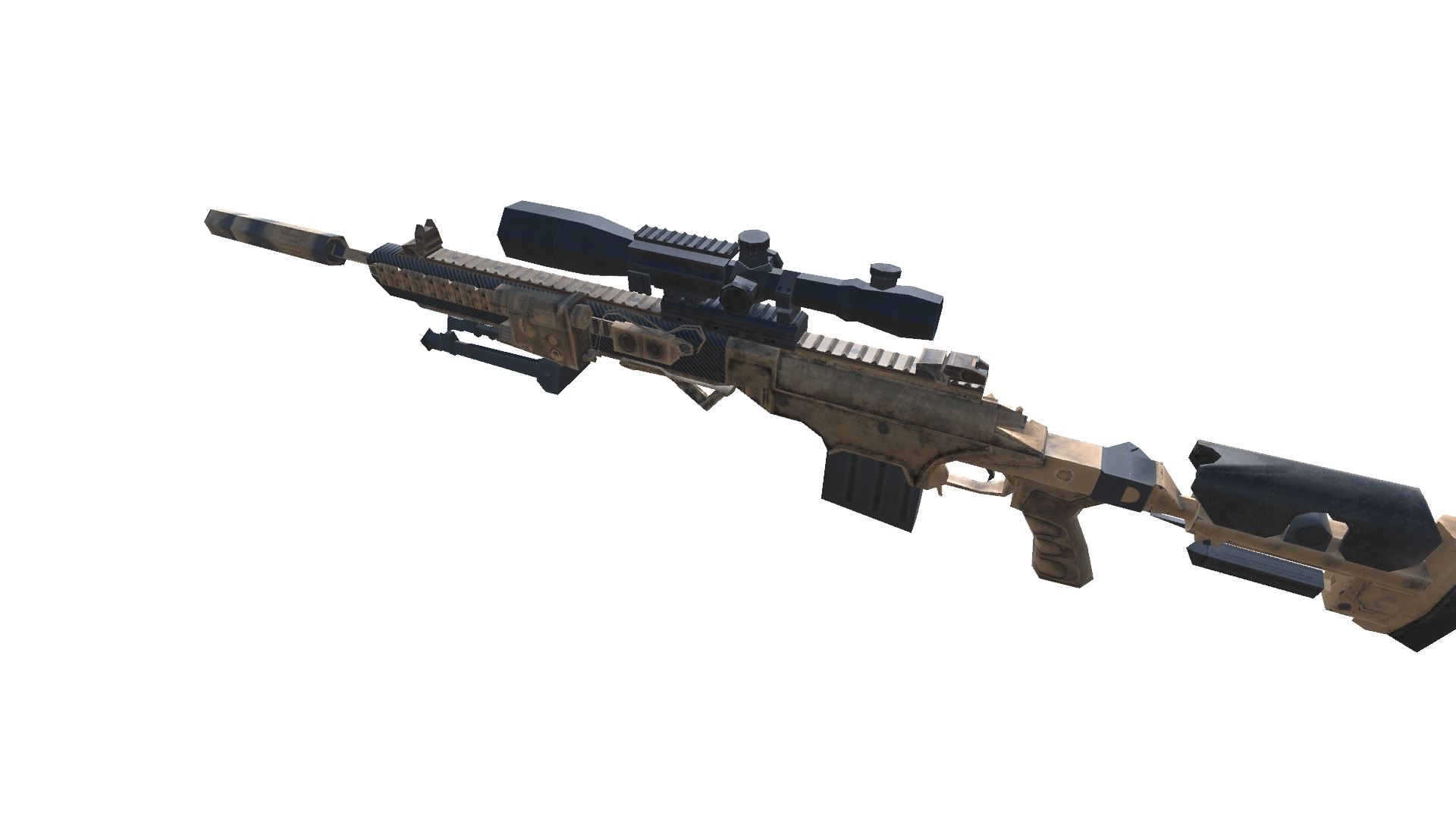 30-ASW338-gun model 3d game ready model Low-poly 3D model Low-poly 3D model_12