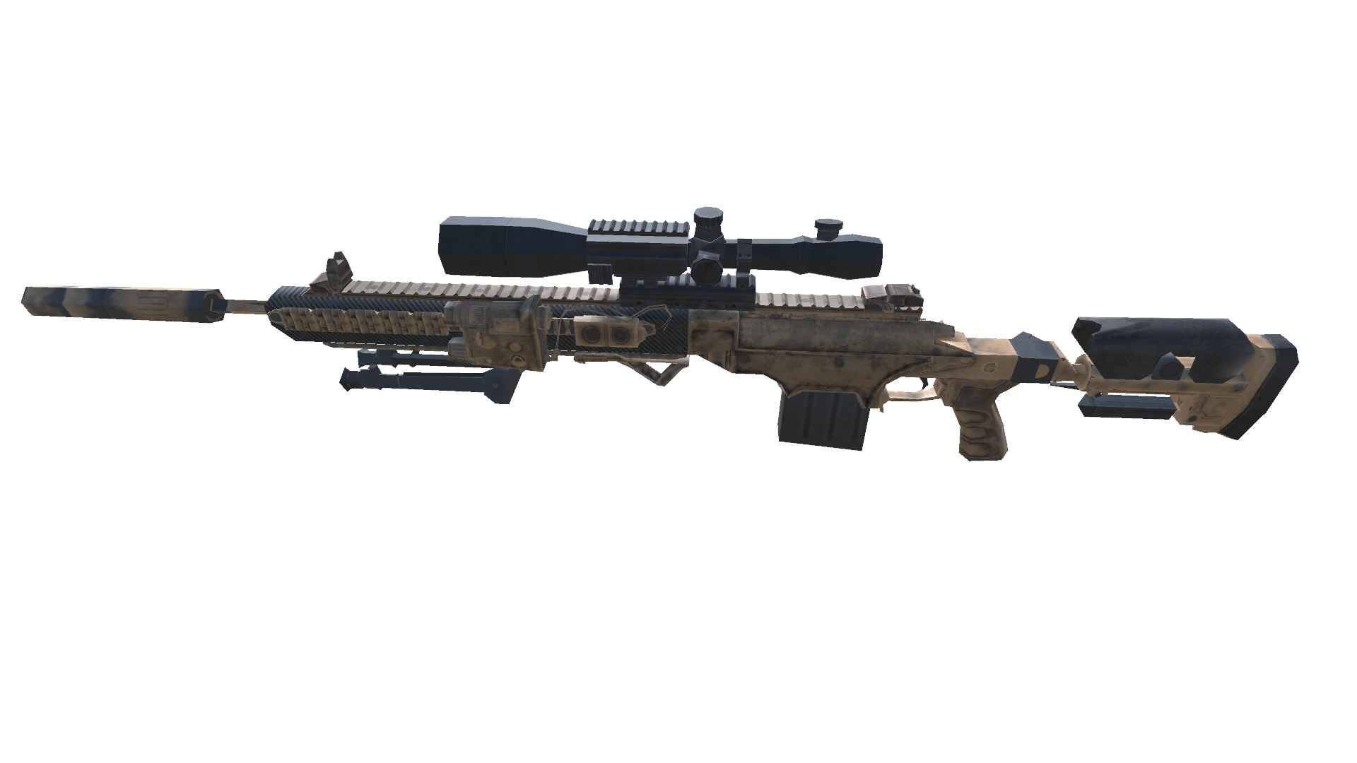 30-ASW338-gun model 3d game ready model Low-poly 3D model Low-poly 3D model_11