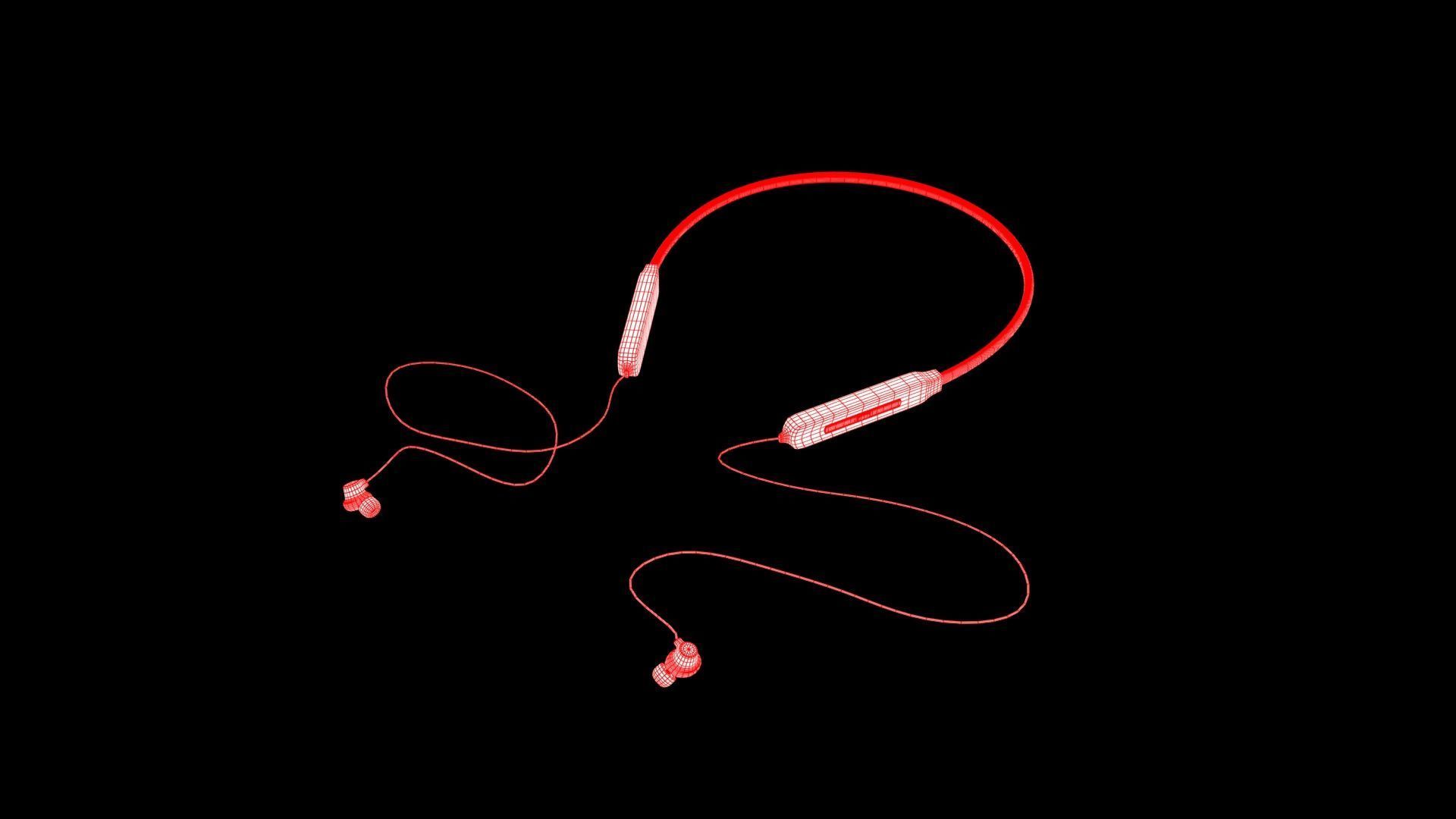 Bluetooth neckband Low-poly 3D model_8