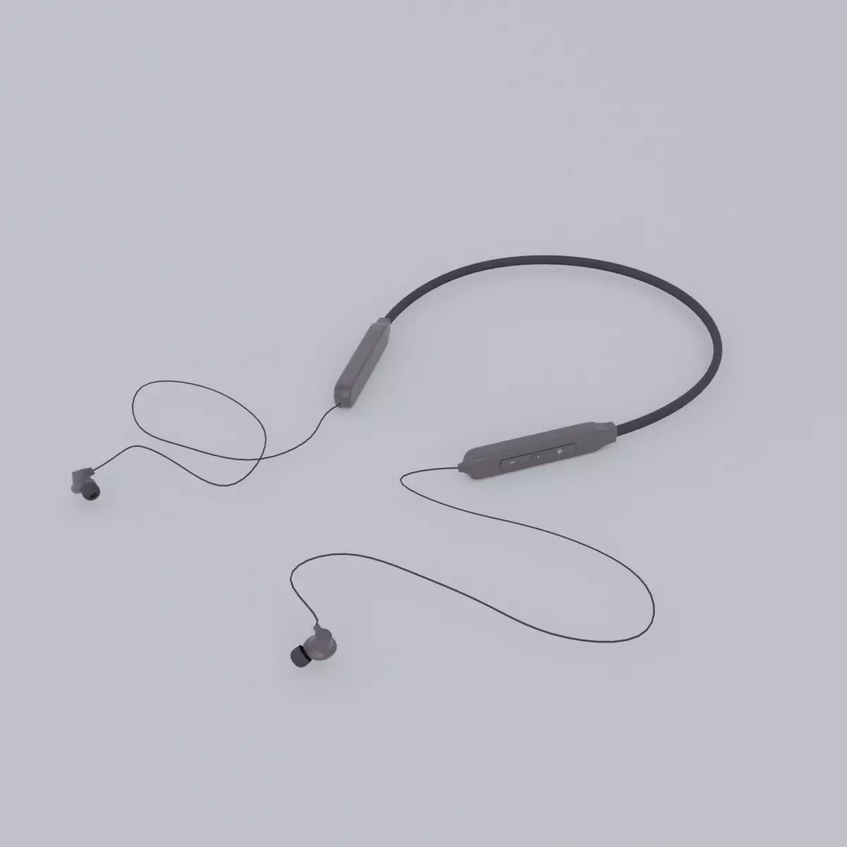 Bluetooth neckband Low-poly 3D model_0