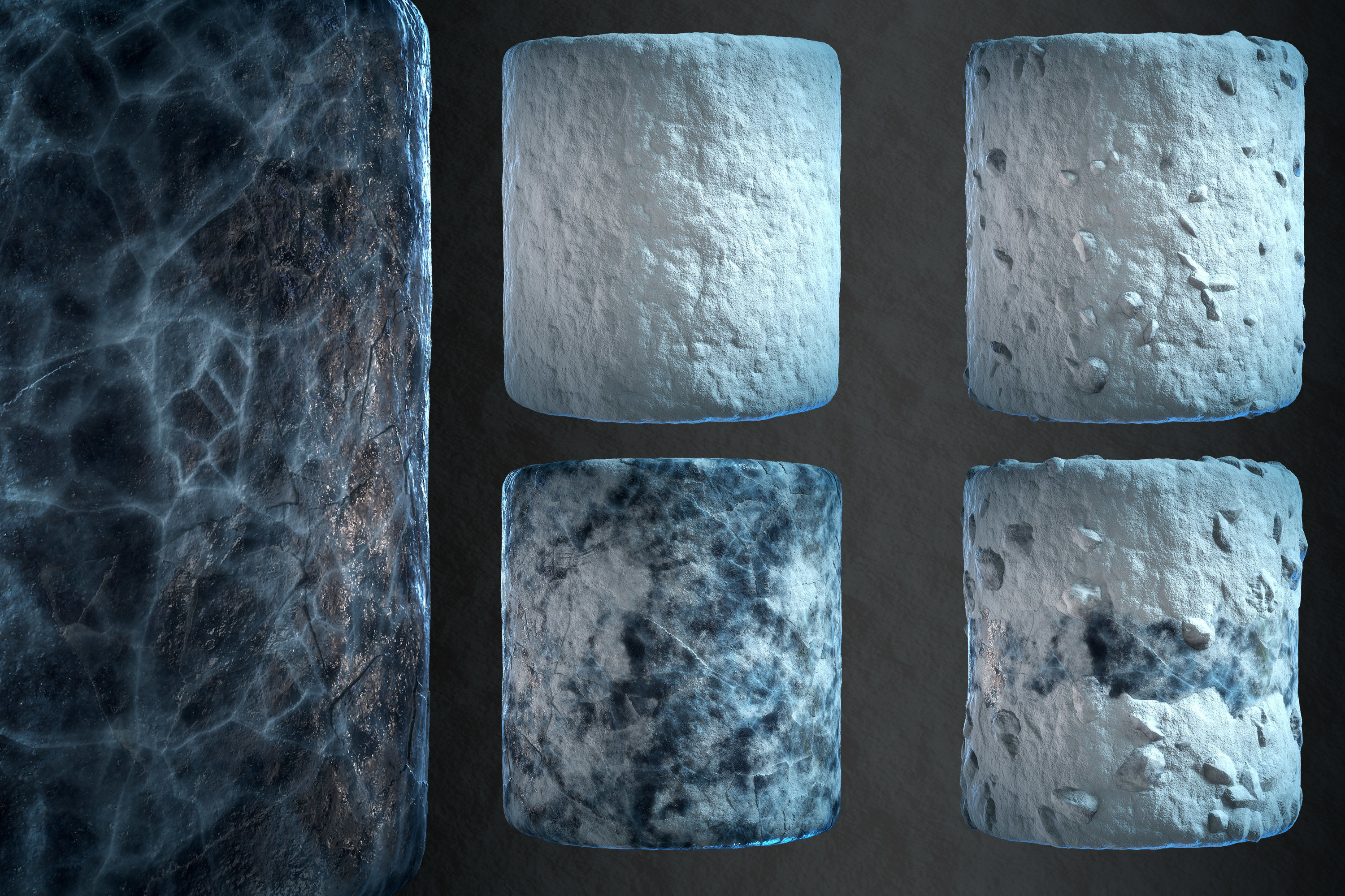Frozen Ice Floor material - VOL 09 - Maps - SBsar Texture_4
