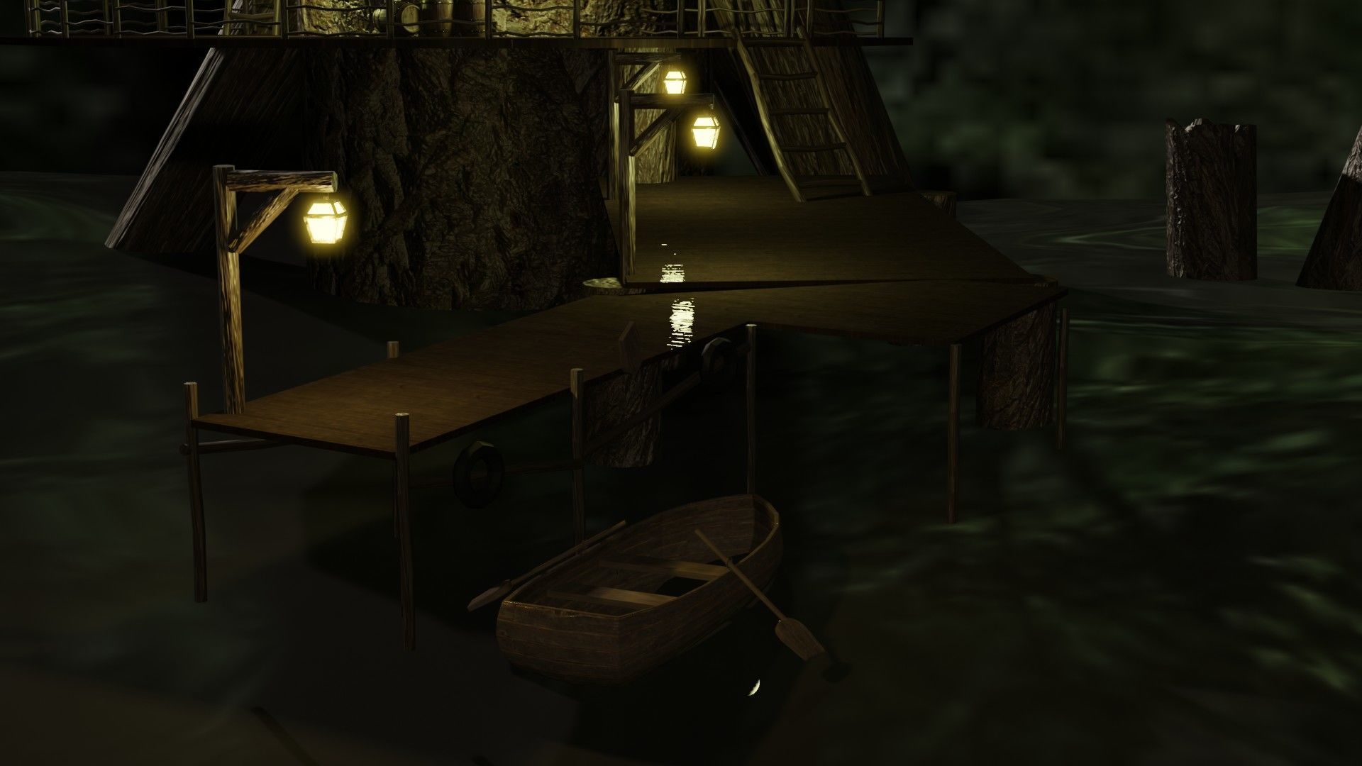 low poly boat Free low-poly 3D model_2