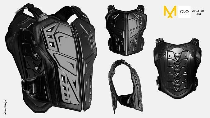Streetwear Motorbike Vest Model 029 3D model