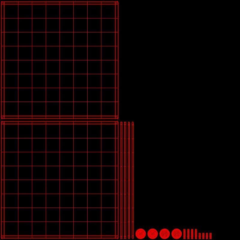 Checkers board game Low-poly 3D model_6