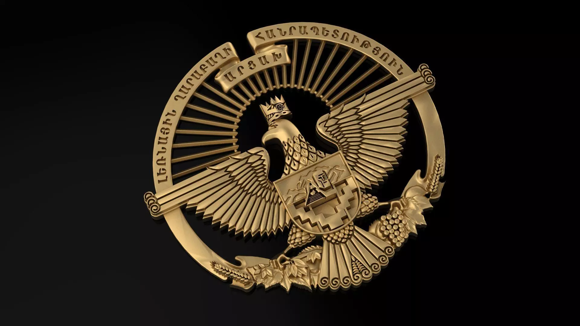 Karabakh sculpture 3DM STL OBJ model for 3D printing and CNC 3D print model