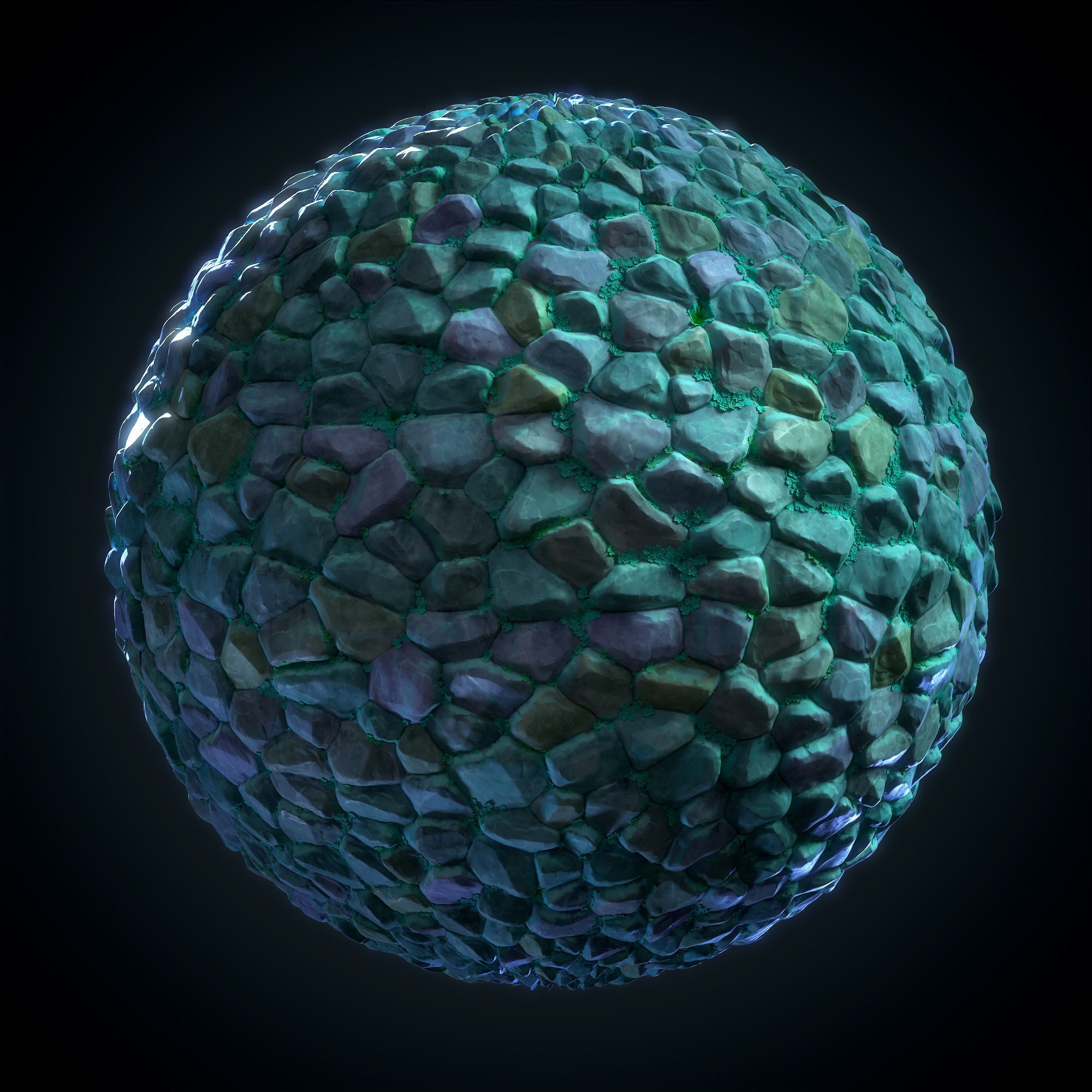 Ghibli Stone Floor Material - VOL 09 - Maps - SBsar Texture_2