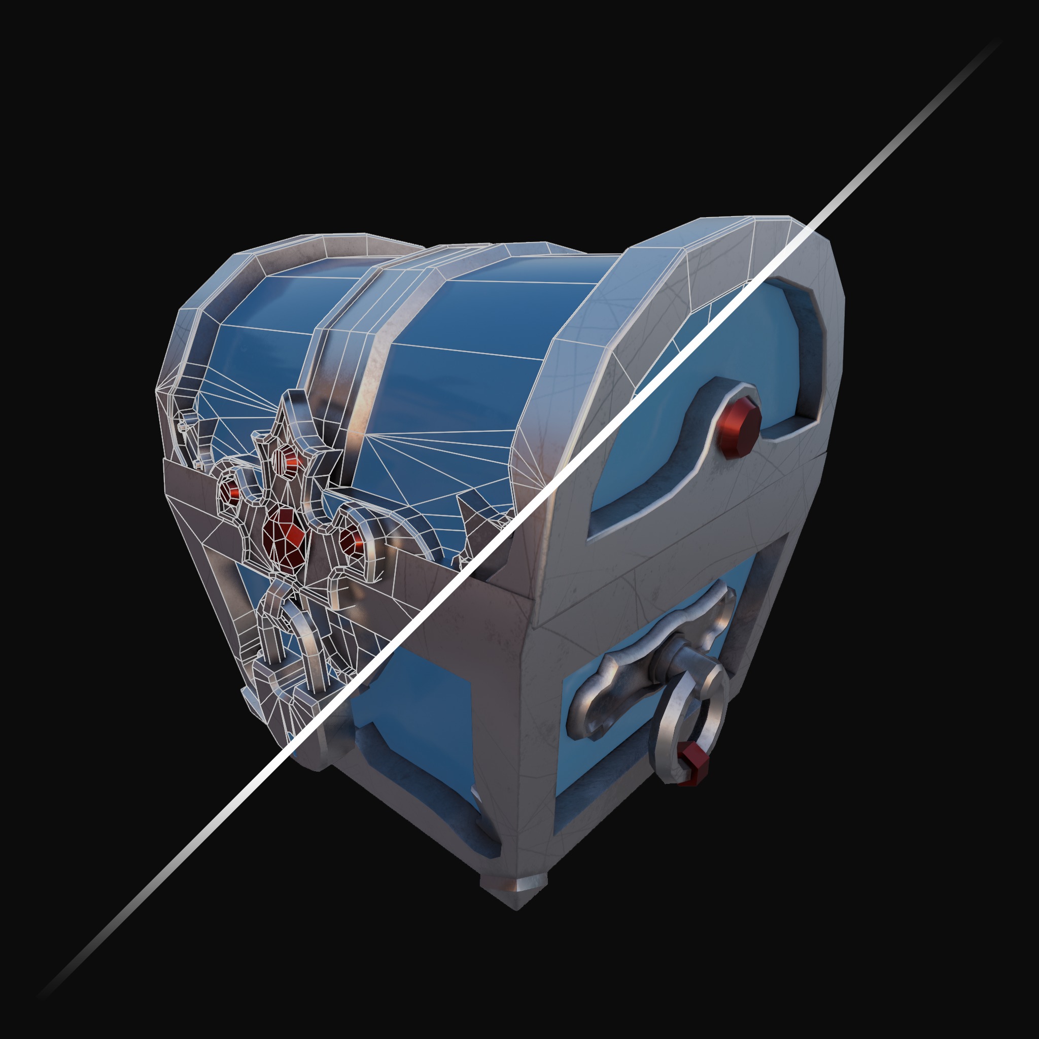 Stylized 3D Treasure Chest Pack for RPG Loot and Rewards 3D model_7