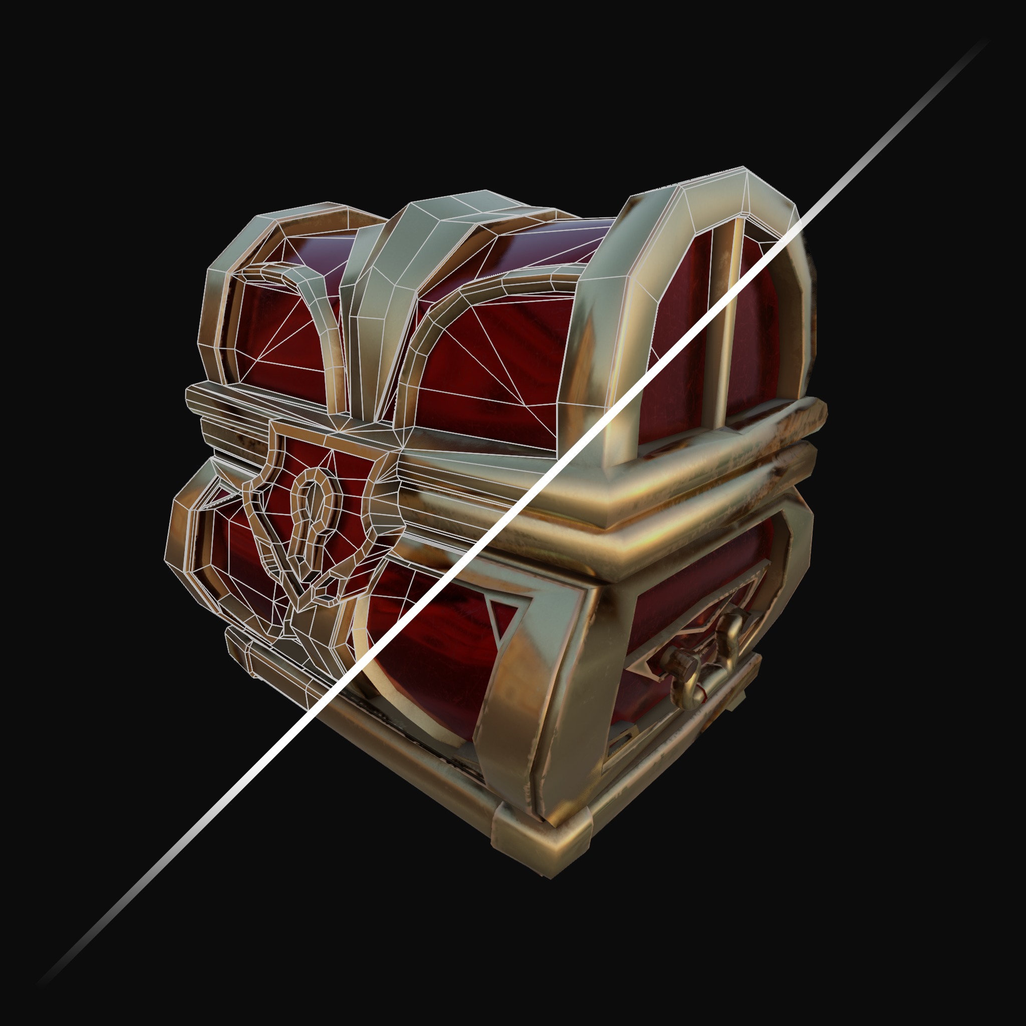 Stylized 3D Treasure Chest Pack for RPG Loot and Rewards 3D model_6