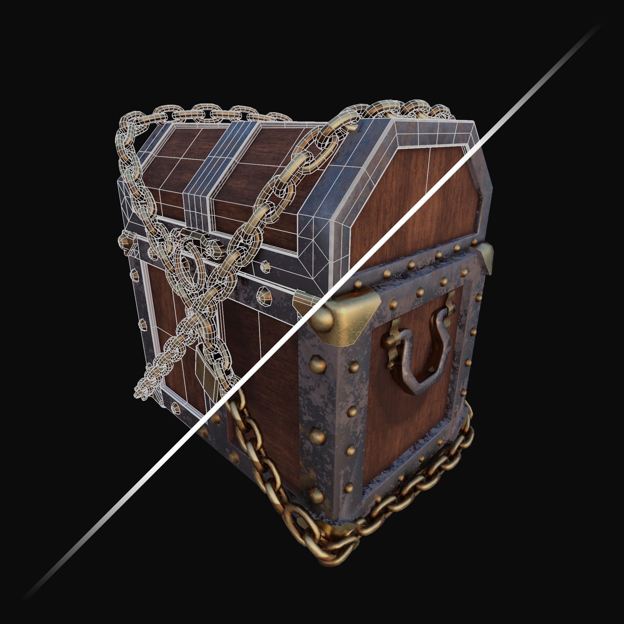 Stylized 3D Treasure Chest Pack for RPG Loot and Rewards 3D model_8