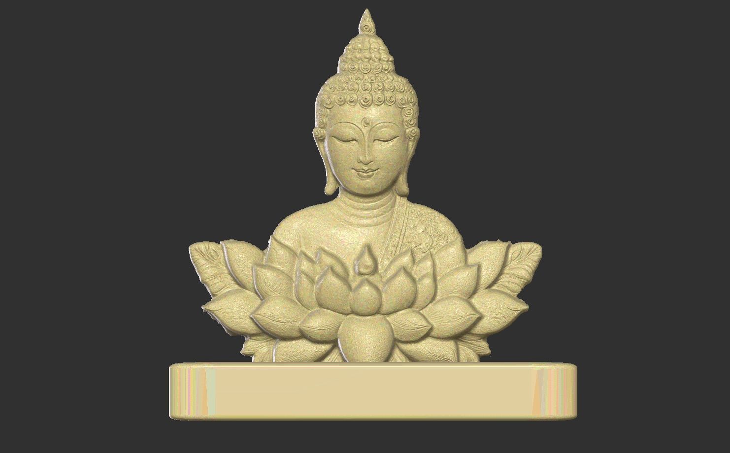 buddha car dashboard decor 3D print model_9