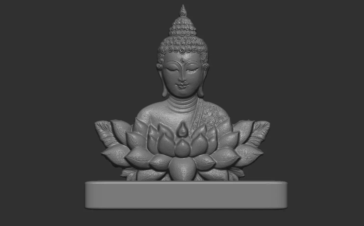 buddha car dashboard decor 3D print model_0