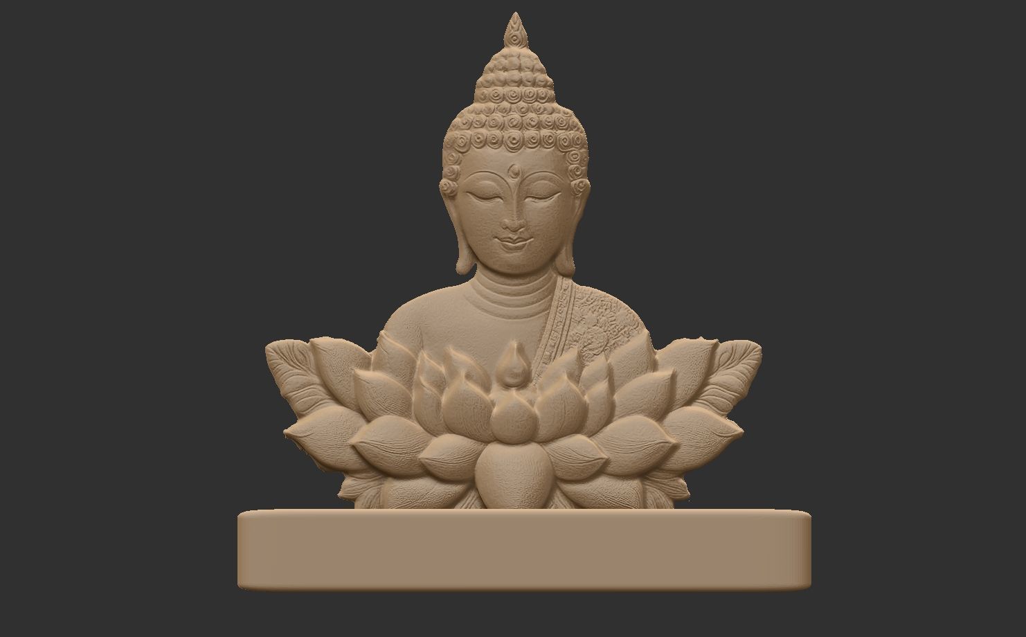 buddha car dashboard decor 3D print model_3