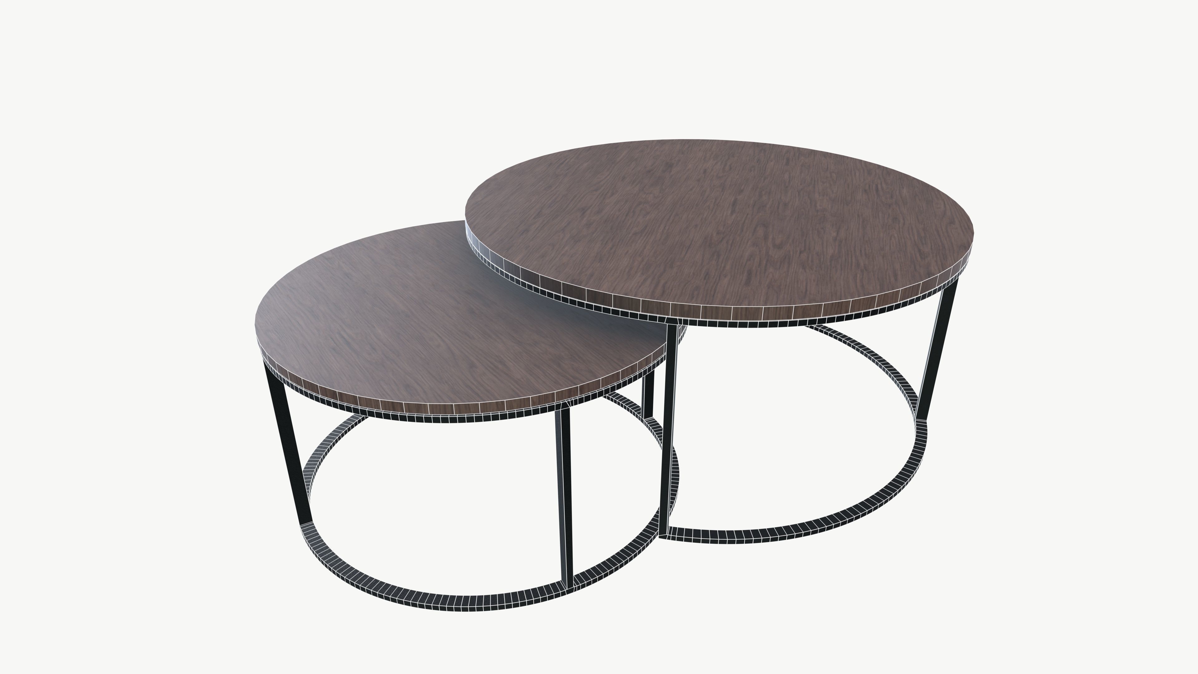 Coffee table Low-poly 3D model_5