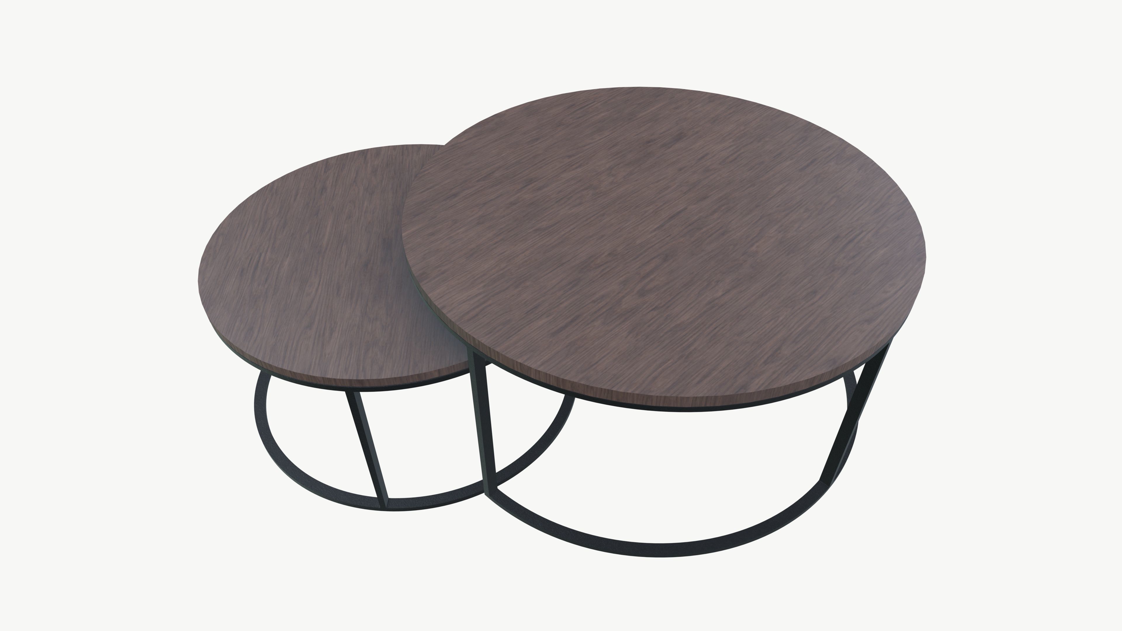 Coffee table Low-poly 3D model_3