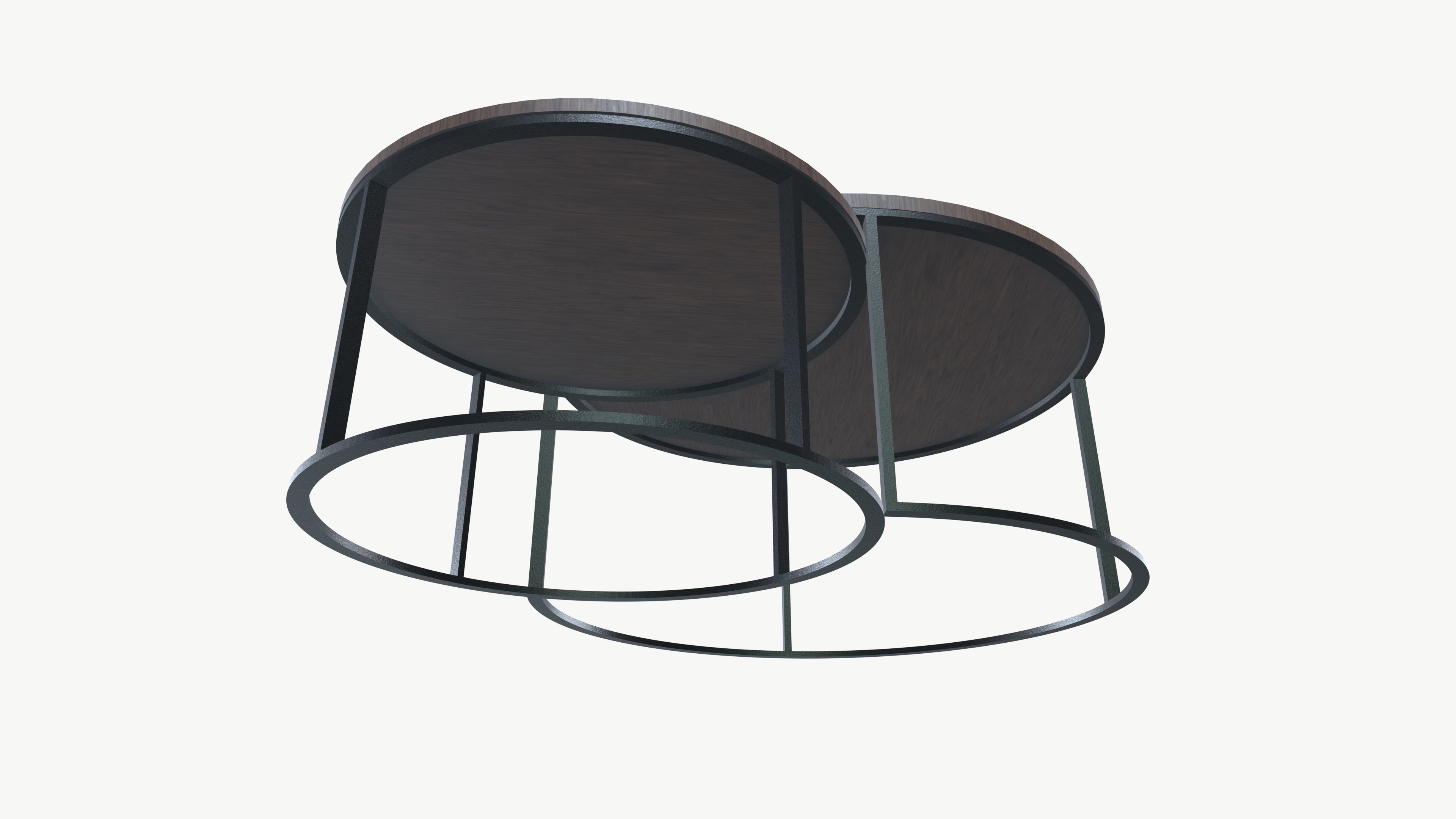 Coffee table Low-poly 3D model_4